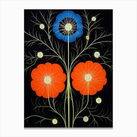 Nigella 1 Hilma Af Klint Inspired Flower Illustration Canvas Print