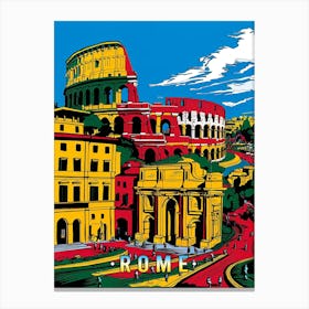 Rome City Pop Art Canvas Print