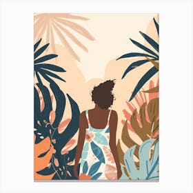 Woman In The Jungle 3 Canvas Print