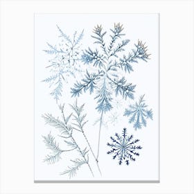 Cold, Snowflakes, Quentin Blake Illustration Canvas Print