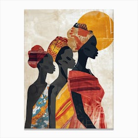 The African Women; A Boho Painting Canvas Print