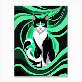 Cat With Green Eyes Canvas Print