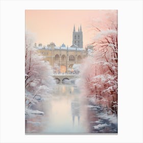 Dreamy Winter Painting Bath United Kingdom 3 Canvas Print