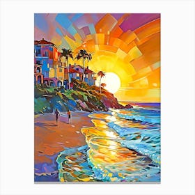 Sunset On The Beach 1 Canvas Print