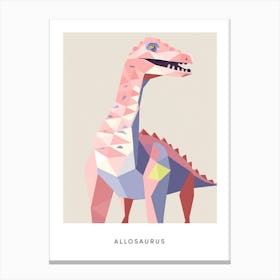 Nursery Dinosaur Art Allosaurus 7 Poster Canvas Print
