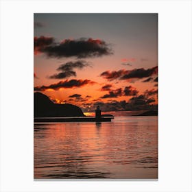 Sunset Over The Water, Alesund Norway Canvas Print