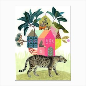 Leopard In A House Canvas Print