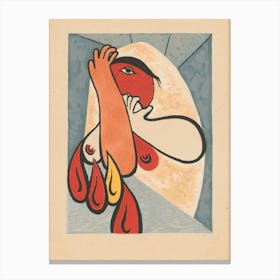 Fire (Crying Woman), Mikuláš Galanda Canvas Print