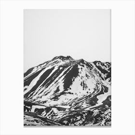Black And White Mountain 3 Canvas Print