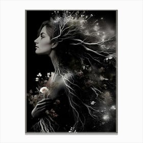 Ethereal Lady of the Forest (blush) Canvas Print