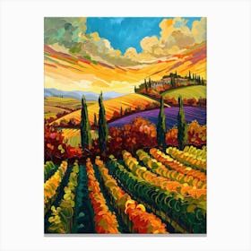 Tuscan Vineyards 1 Canvas Print