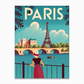 Vintage Paris Poster Canvas Print