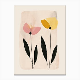 Birmingham Flower Market Boho Minimalist Style Canvas Print