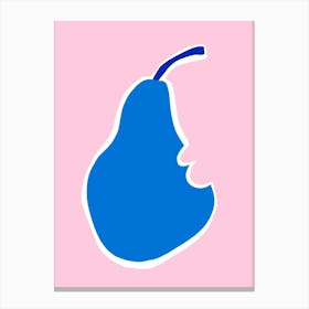 Pear pink and blue Canvas Print