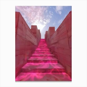 Pink Stairs Canvas Print