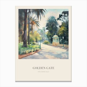 Golden Gate Park San Francisco 2 Vintage Cezanne Inspired Poster Canvas Print