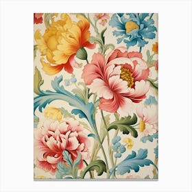 Wallpaper Floral Pattern 27 Canvas Print