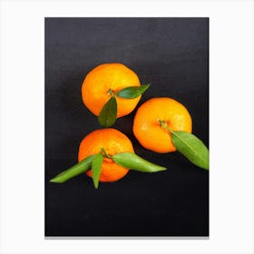 Tangerines — Food kitchen poster/blackboard, photo art Canvas Print