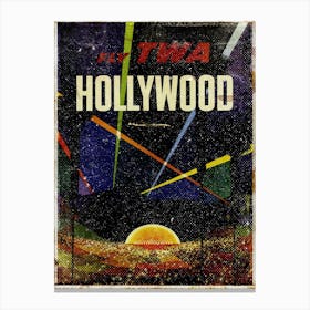 Vintage Travel Poster ― Hollywood Canvas Print