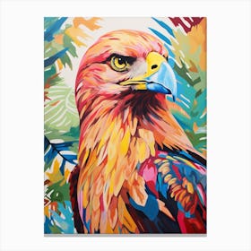 Colourful Bird Painting Golden Eagle 2 Canvas Print