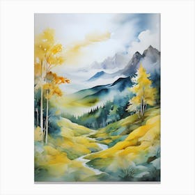 Landscape Watercolor Painting Canvas Print