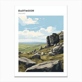 Dartmoor National Park England 2 Hiking Trail Landscape Poster Canvas Print