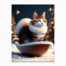 Christmas Cat Canvas Print