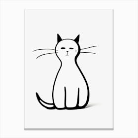 Cat Line Drawing Sketch 4 Canvas Print