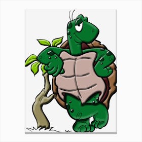 Cartoon Turtle Canvas Print