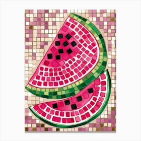 Watermelon Mosaic Canvas Print