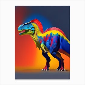 Majungasaurus 1 Primary Colours Dinosaur Canvas Print