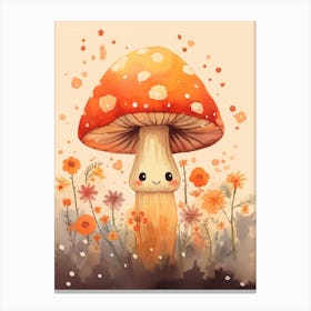 Cute Mushroom Nursery 2 Canvas Print