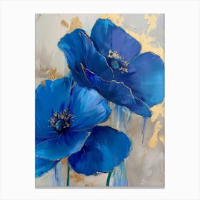 Blue Poppies 17 Canvas Print