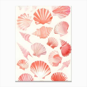 Pink Seashells Canvas Print