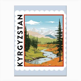 Kyrgyzstan Travel Stamp Poster Canvas Print