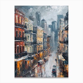 New Orleans Cityscape Painting Style 2 Canvas Print