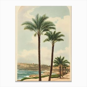 La Jolla Cove San Diego Beach California Vintage Canvas Print