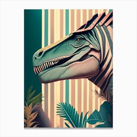 Allosaurus Pastel Dinosaur Canvas Print