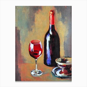 Pinot Noir Oil Painting Cocktail Poster Canvas Print