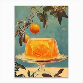 Orange Jelly Retro Collage 2 Canvas Print
