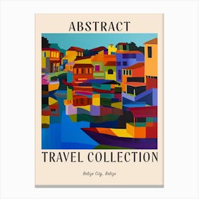 Abstract Travel Collection Poster Belize City Belize 2 Canvas Print