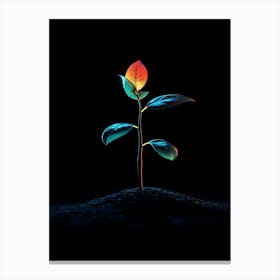 Neon Plant 1 Canvas Print