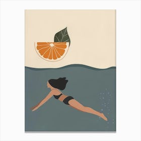 Swimming In The Ocean Canvas Print