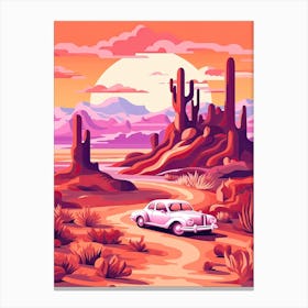 Vintage Car In The Desert 3 Canvas Print