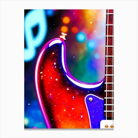 Guitar With A Colorful Background Canvas Print