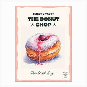 Powdered Sugar Donut The Donut Shop 0 Canvas Print