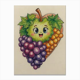 Fruity Heart Canvas Print