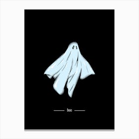 Halloween Ghost Poster, Simple Statement Print Canvas Print