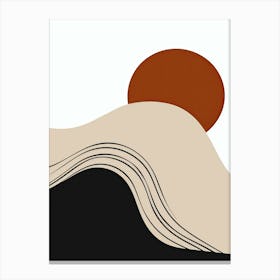 Madrid Minimal Tones Minimalist Bauhaus Canvas Print