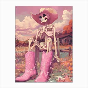 Cowboy Skeleton 1 Canvas Print